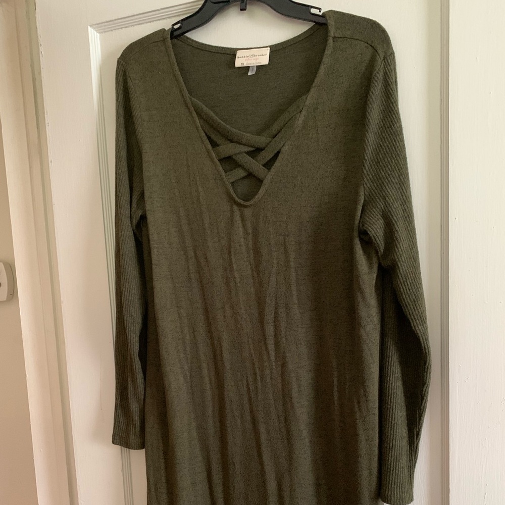 Bobbie Brooks heather green dress : size XL